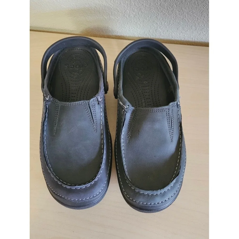 Crocs Mesa Herren Clogs Men Size 8 Black Slip On Comfort Shoes Travel Casual